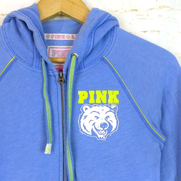 VTG Y2K PINK Victoria’s Secret UCLA Bruins Hoodie Womens XS Blue Academia RARE - Picture 4 of 15